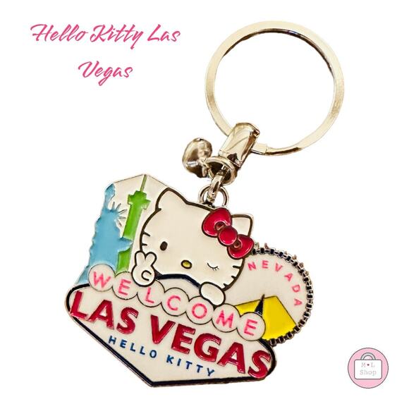 New Hello Kitty Nevada Welcome Las Vegas Keychain - Picture 1 of 1
